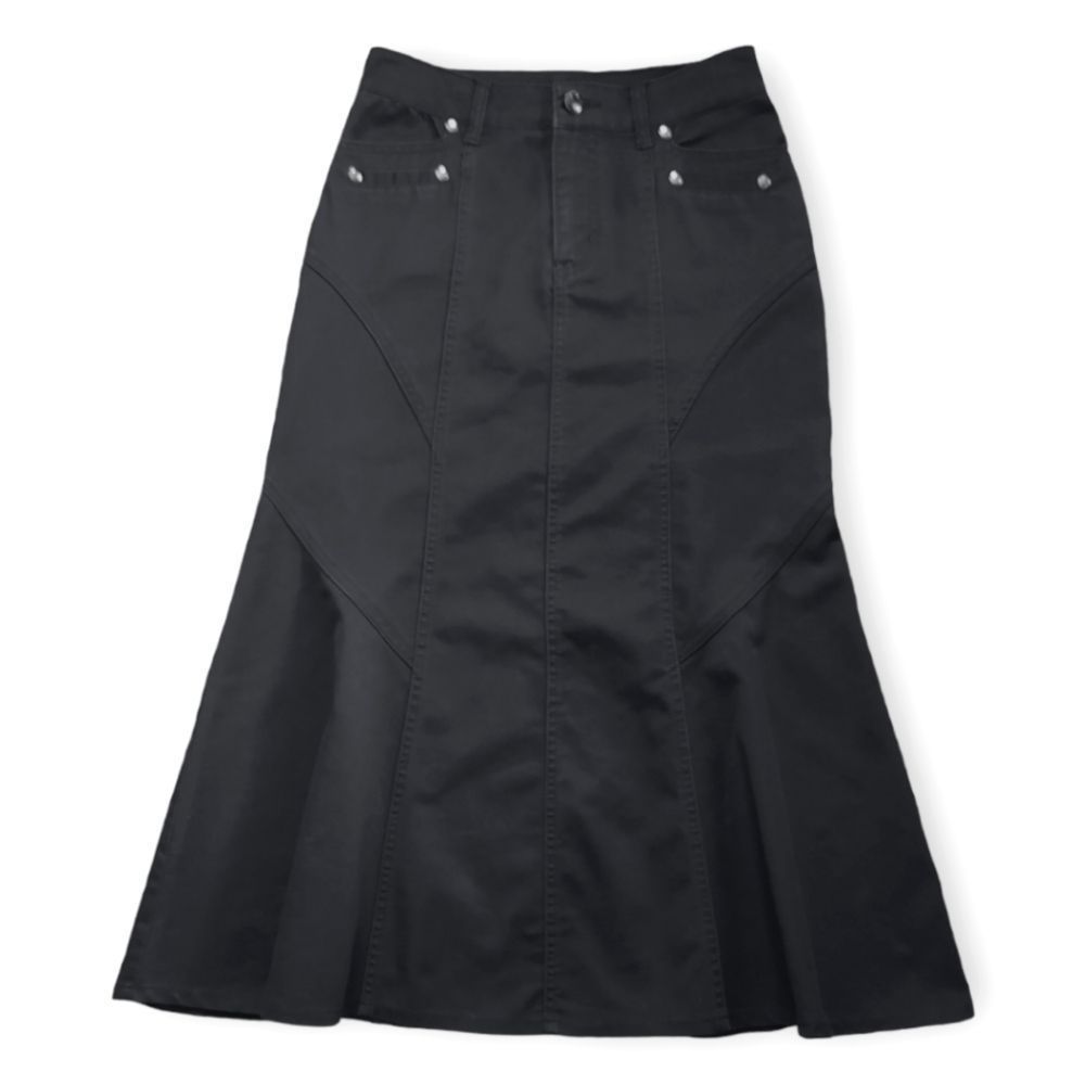 Vintage Simon Chang Black Denim Mermaid Skirt